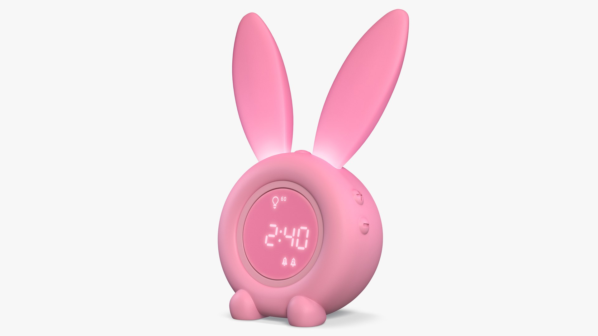 3D model Bunny Clock in Pink and Blue TurboSquid 1802192