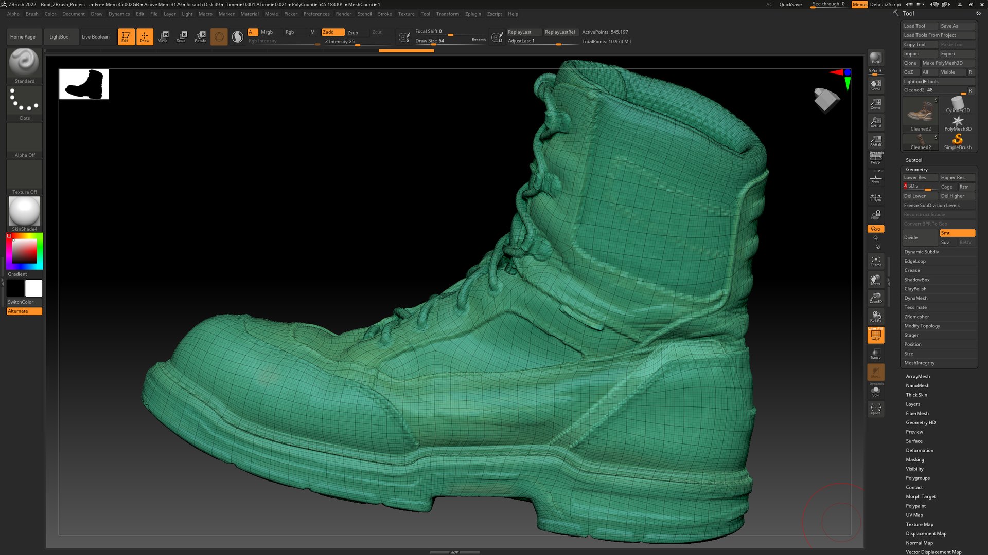 3D Leather Boots Photogrammetry Model - TurboSquid 1978668