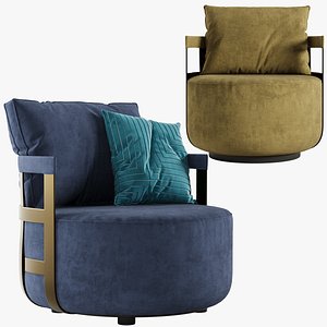 3D Rugiano Dafne round armchair