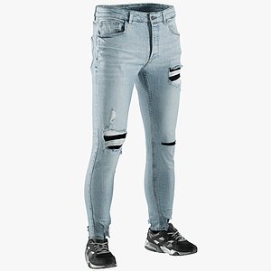 realistic men s jeans 3D model