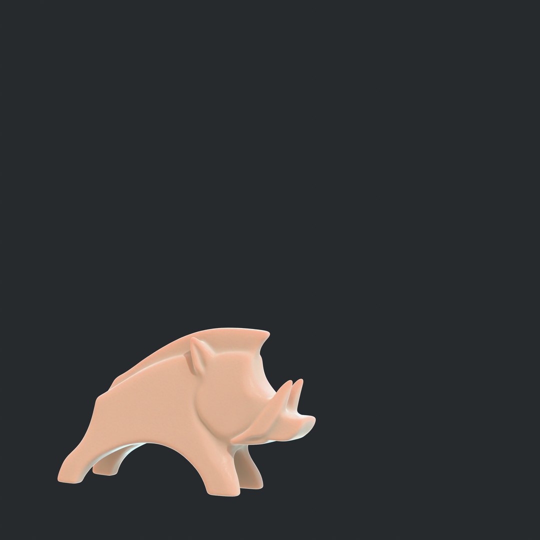 Hog Minimalism 3D Model - TurboSquid 2326920