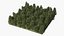 Low Poly Birch Grove Woodland Cluster Green