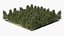 Low Poly Birch Grove Woodland Cluster Green