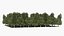 Low Poly Birch Grove Woodland Cluster Green