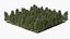 Low Poly Birch Grove Woodland Cluster Green
