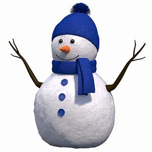 cute snow man 3D model