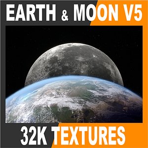3D Earth  Moon Model v5