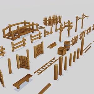 3D medieval pack props model