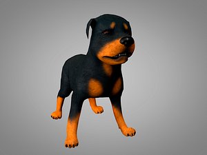3d model dog rottweiler