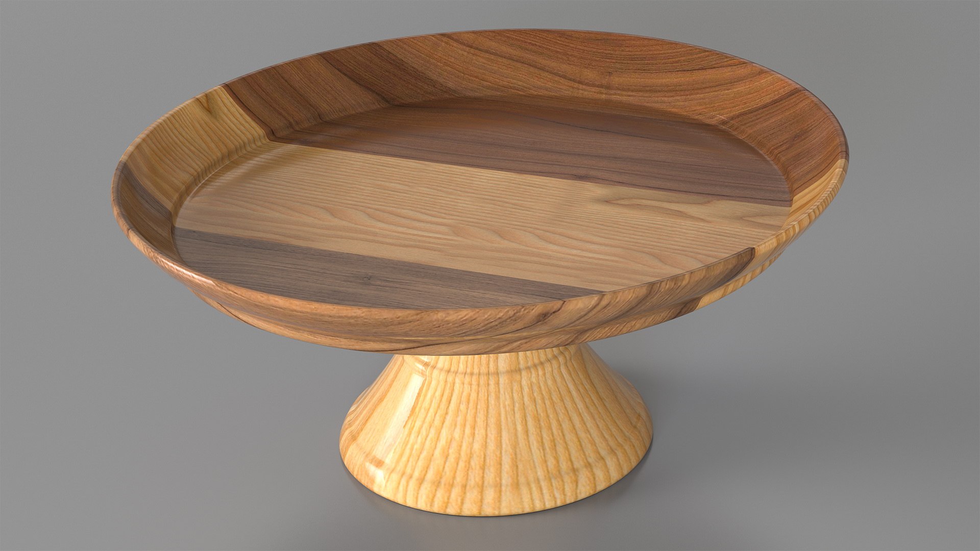 Cake Stand Wooden 3D model preview