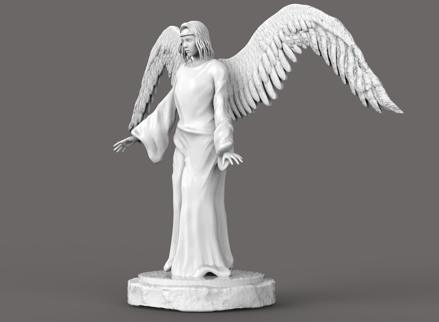 3D Angel Statue Model - TurboSquid 1321721