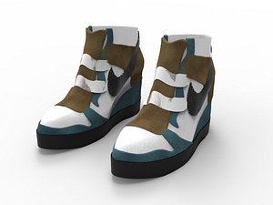 3D nike sneakers tall model