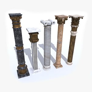 Marble Columns Pack model