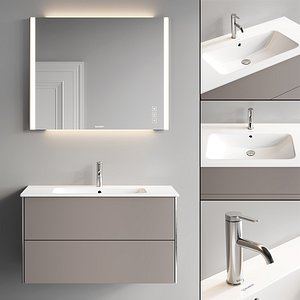 3D Duravit XSquare Vanity Unit Set 4