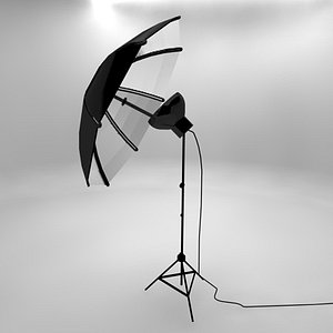 3d model umbrella light