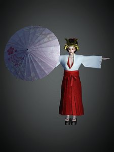 3D Japanese Female Character 04 model
