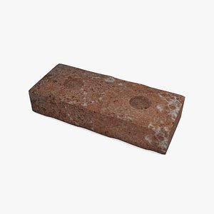 Simple Brick with Displacement and Holes 3D