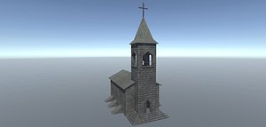 3D rock church interior model