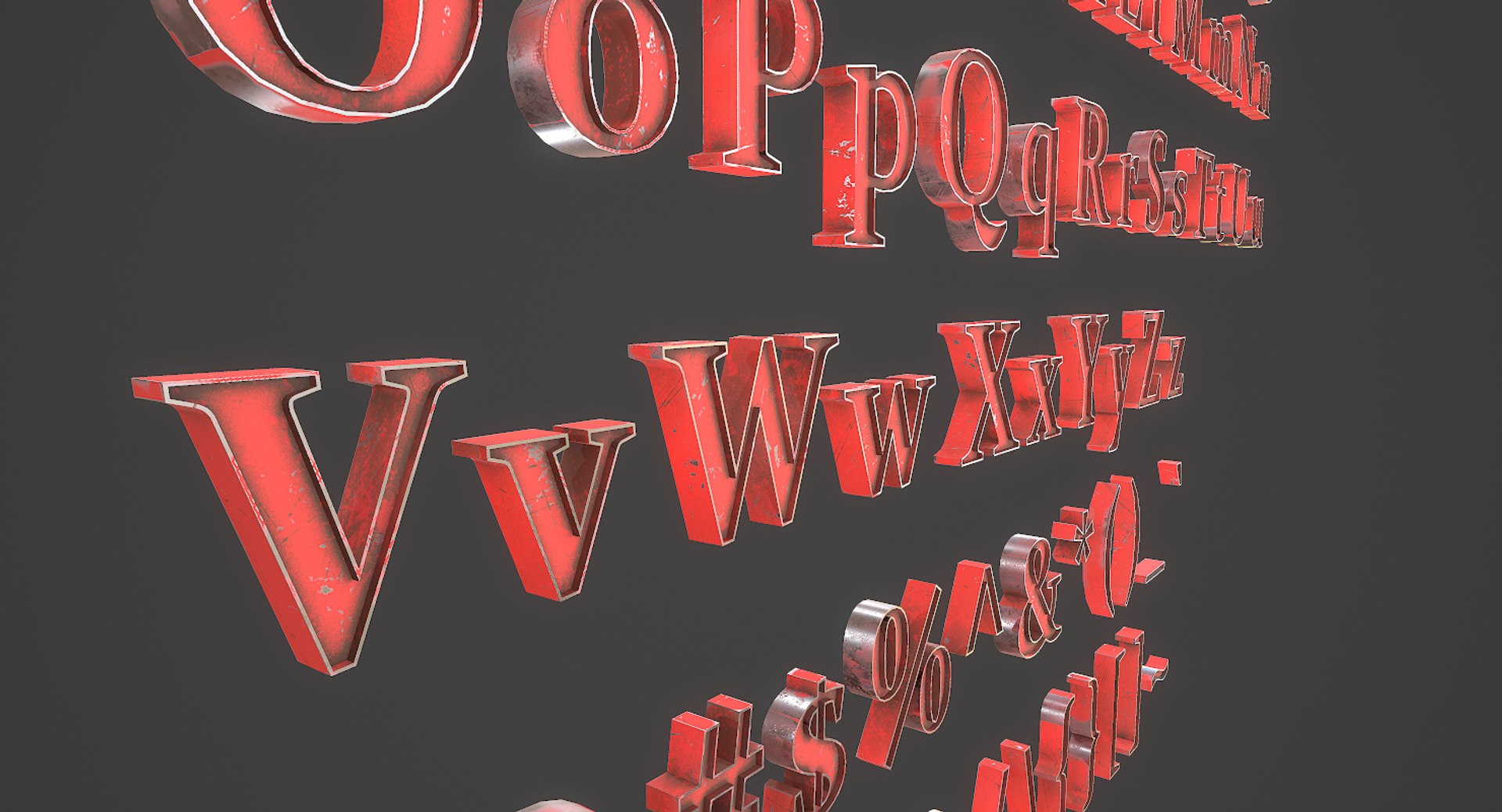 English Letters 3D - TurboSquid 1501746