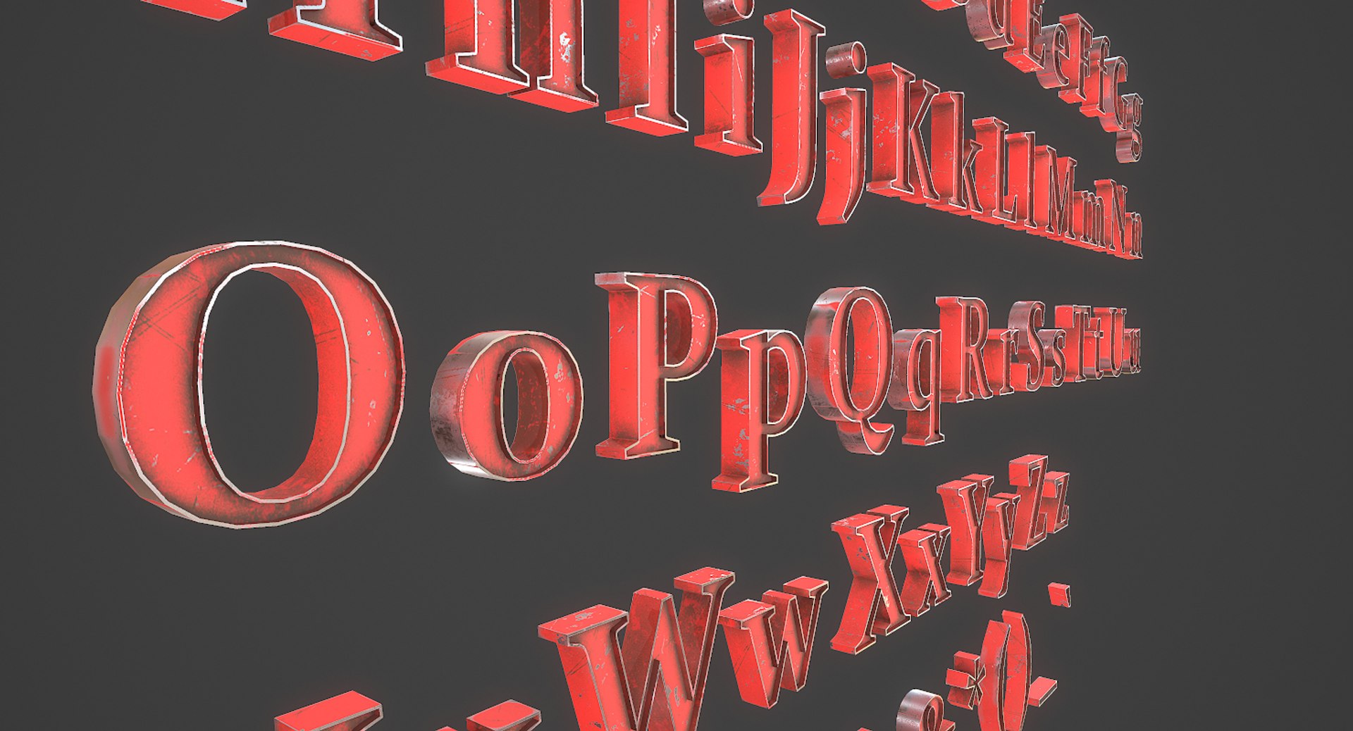 English Letters 3D - TurboSquid 1501746