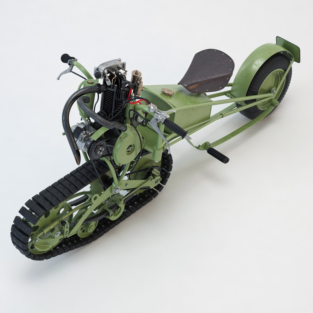 3d Mercier 1937 Moto Chenille Model