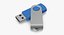 Werbeartikel USB Stick Mockup 03 Blue Open