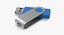 Werbeartikel USB Stick Mockup 03 Blue Open