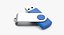 Werbeartikel USB Stick Mockup 03 Blue Open