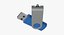 Werbeartikel USB Stick Mockup 03 Blue Open