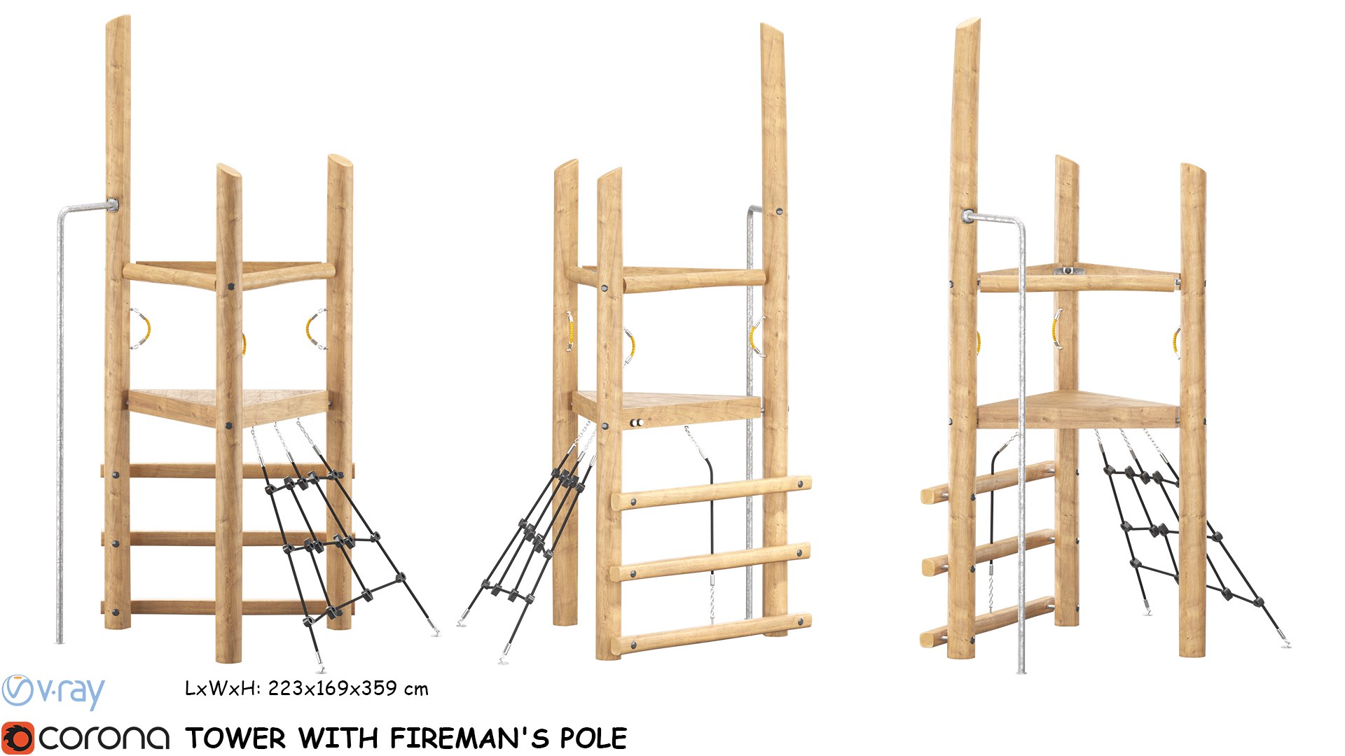 Robina Play System Tower And Net 3D Model - TurboSquid 1836975