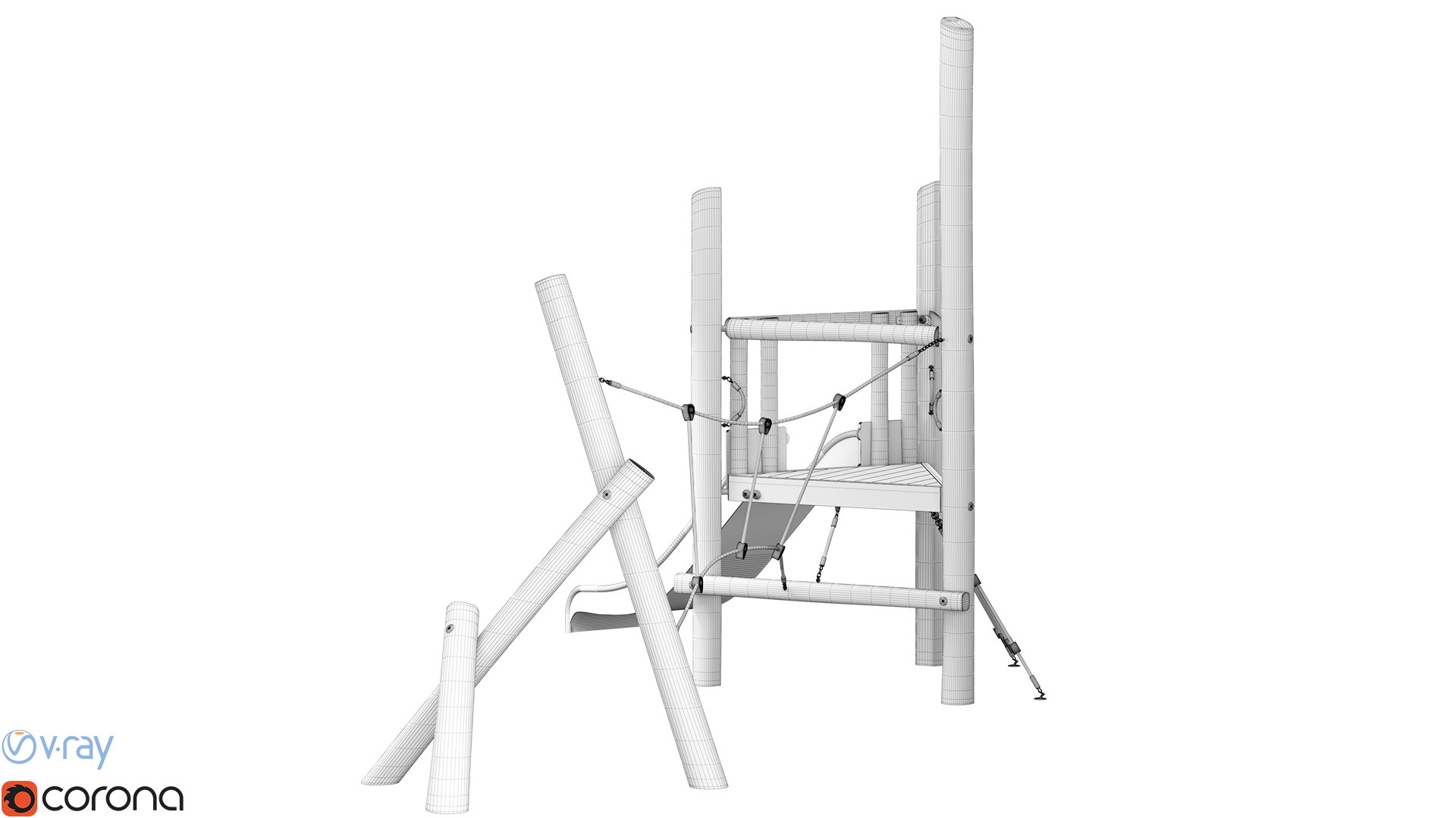 Robina Play System Tower And Net 3D Model - TurboSquid 1836975