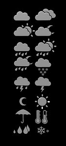 3D icons weather