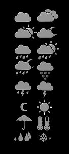 Weather Icons 3D Model