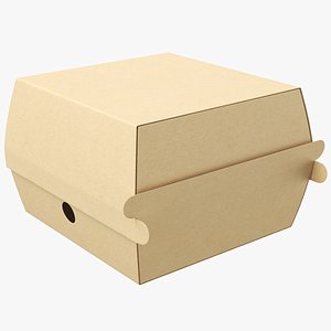 3D Detailed Closed Burger Box