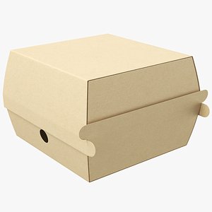 Detailed Closed Burger Box