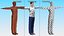 Rigged Asian Men Collection 2 for Maya