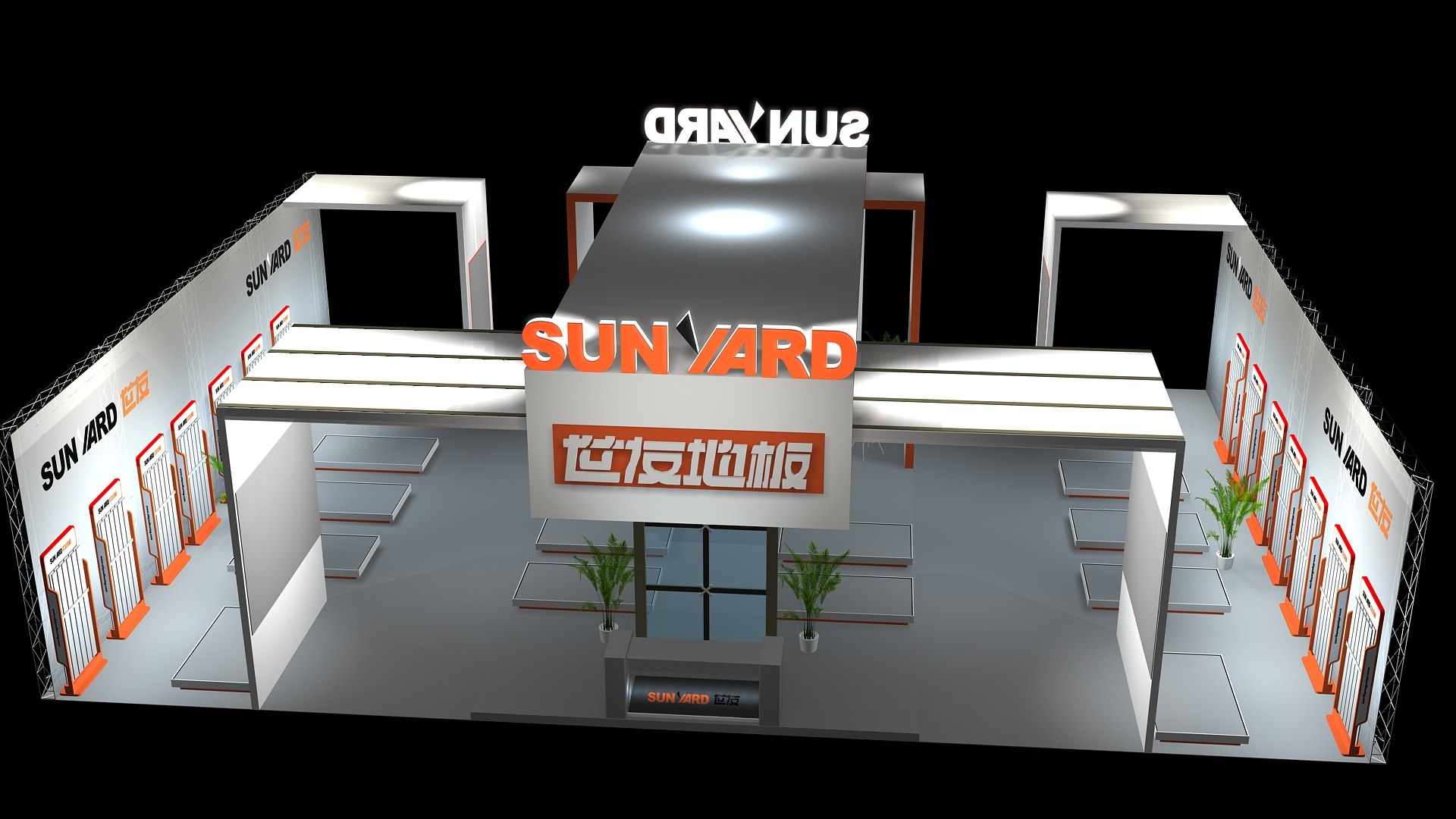 3D model 3 Side open stand - TurboSquid 1995299