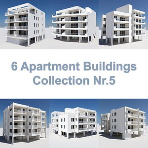 6 apartment buildings 3ds