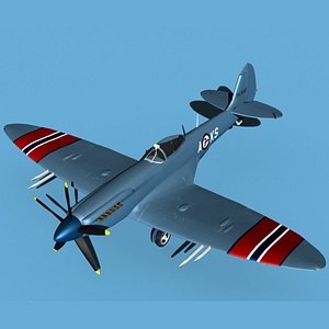 3D Supermarine Spitfire Mk XXII V19 Norway