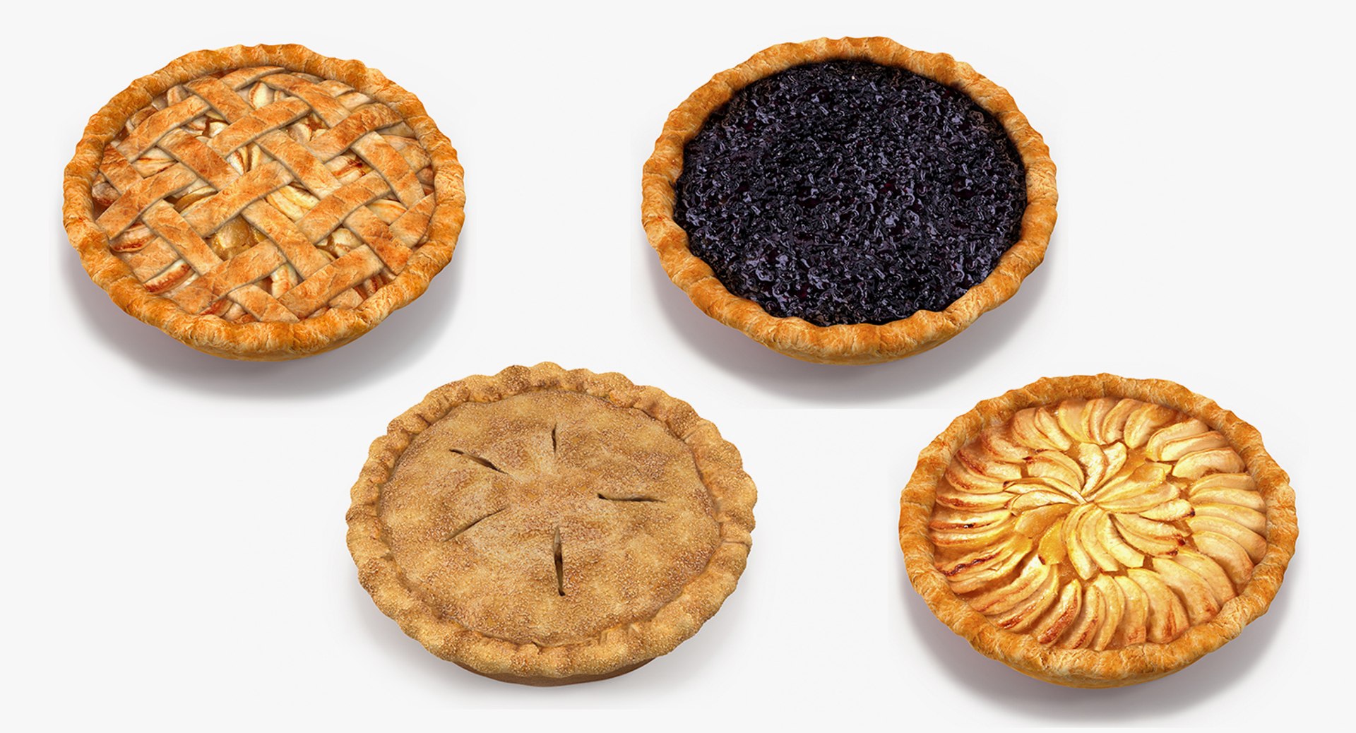 Pies Collection 2 3D model preview