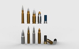 Rifle bullets 3D model