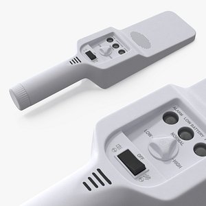 Portable Body Scanner for Metal Detection White 3D