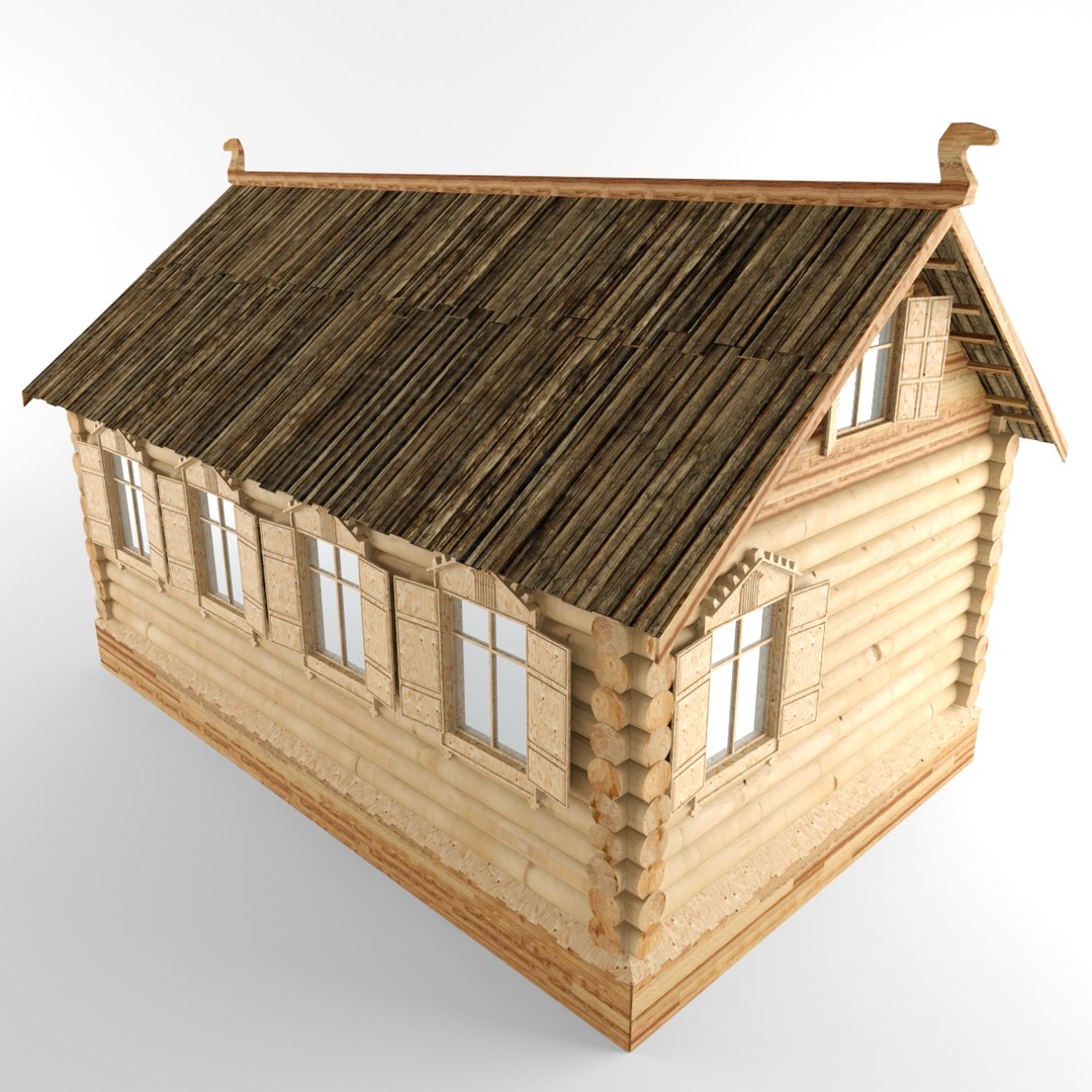Log House 3d Model