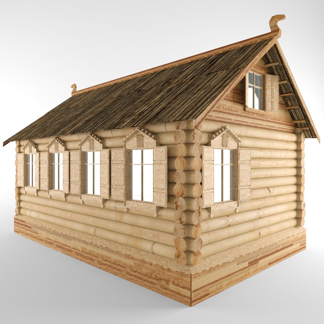 Log House 3d Model