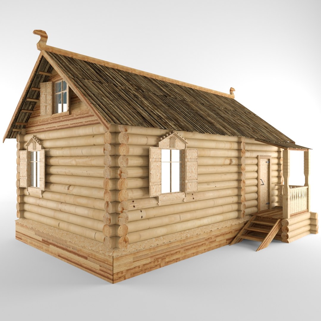 Log House 3d Model