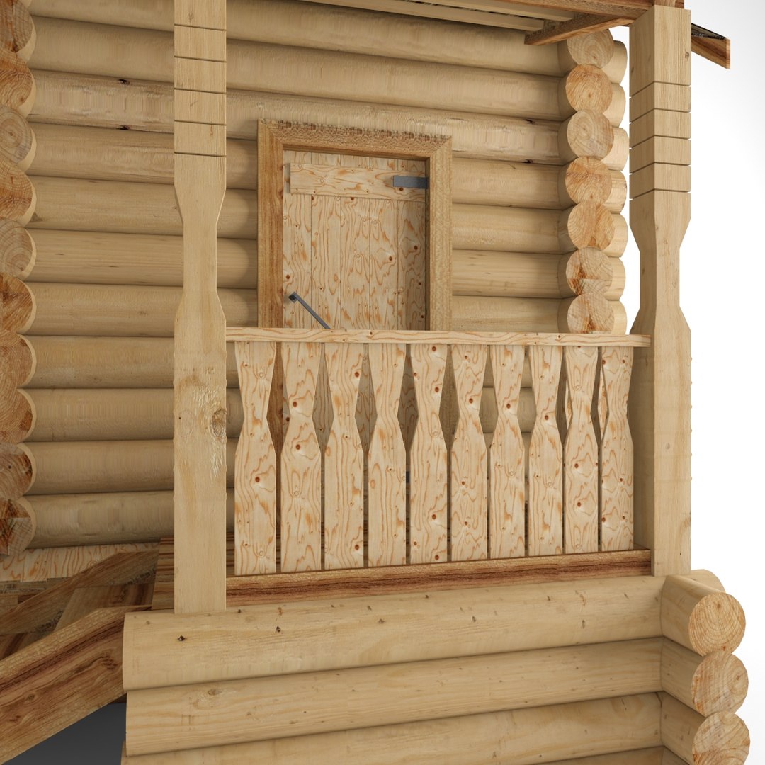 Log House 3d Model