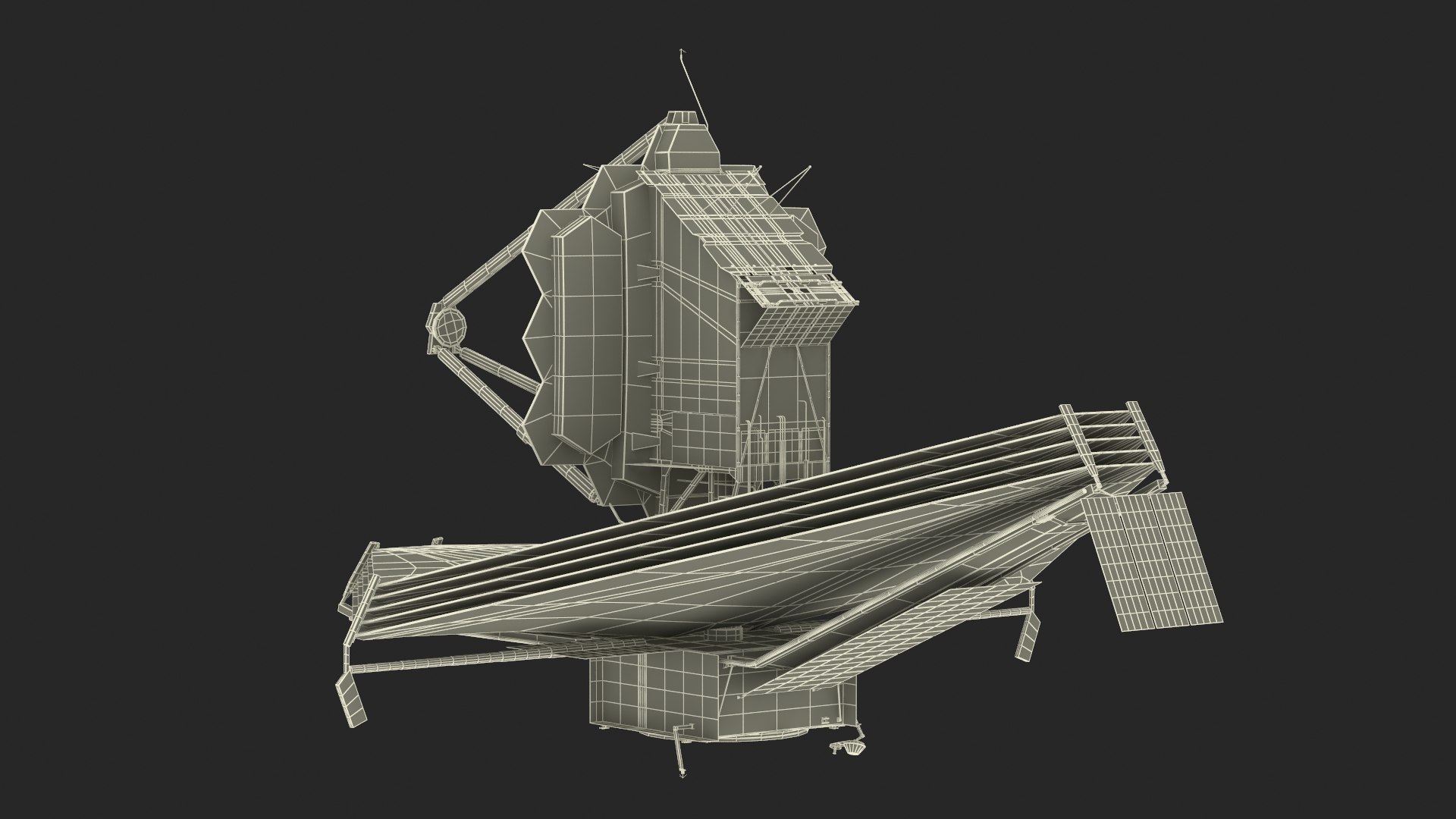 James Webb Space Telescope 3D model https://p.turbosquid.com/ts-thumb/it/9APVwy/6e/jameswebbspacetelescope3dsmodel030/jpg/1671410756/1920x1080/fit_q87/259d56926be83a607661890ed7a6cb0a23951006/jameswebbspacetelescope3dsmodel030.jpg
