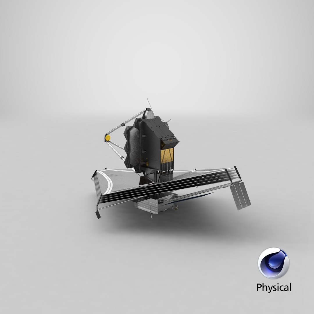 James Webb Space Telescope 3D model https://p.turbosquid.com/ts-thumb/it/9APVwy/on/stemcell_cinema_4d_physical_render/png/1674677425/1920x1080/fit_q87/5826cabac0334ce76f55b1110d6eb1beb67470a3/stemcell_cinema_4d_physical_render.jpg