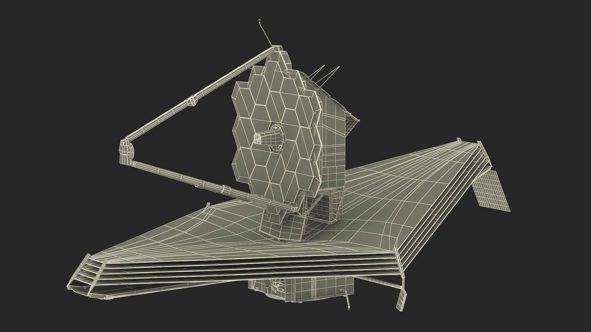 James Webb Space Telescope 3D model https://p.turbosquid.com/ts-thumb/it/9APVwy/sV/jameswebbspacetelescope3dsmodel029/jpg/1671410753/1920x1080/fit_q87/2cb21873388f70225bfc8b495b7f9f093a26002d/jameswebbspacetelescope3dsmodel029.jpg