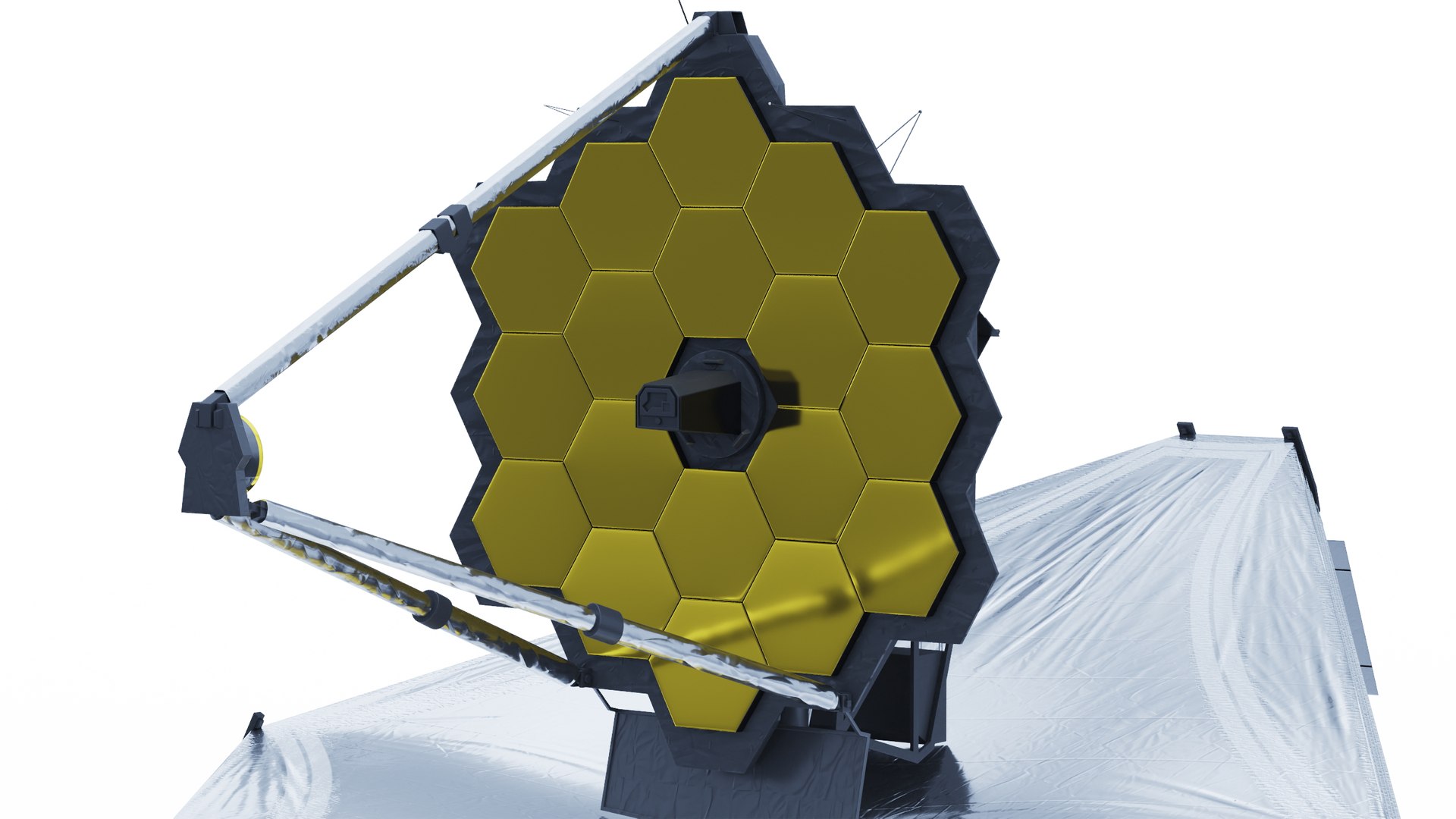 James Webb Space Telescope 3D model https://p.turbosquid.com/ts-thumb/it/9APVwy/tP/jameswebbspacetelescope3dsmodel015/jpg/1671410721/1920x1080/fit_q87/309d586bb10c137850a12d70d35b2a5738b87b4d/jameswebbspacetelescope3dsmodel015.jpg